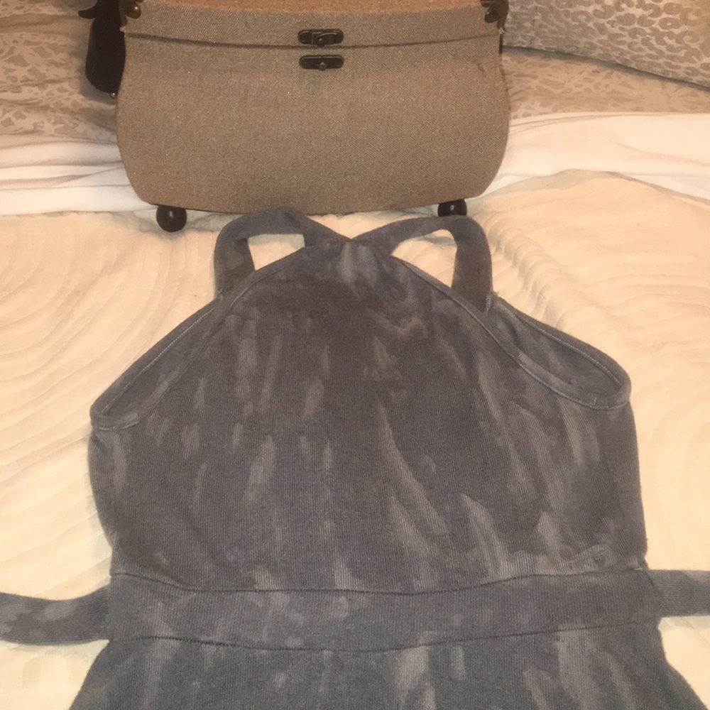 Go couture brand beautiful medium  Gray tie-dye tiered high-low jersey dress.. - Picture 4 of 5